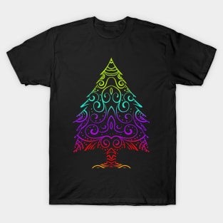 Colorful Ornament Christmas Tree For Christmas T-Shirt